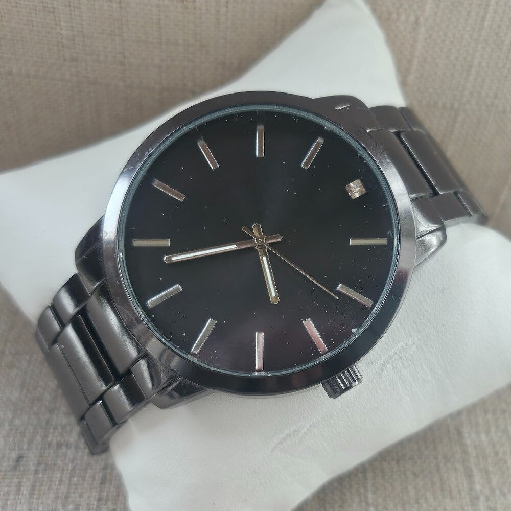 FMD Men Watch Black Tone Analog Wrist Watch